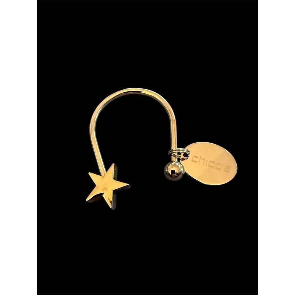 Chicos Chico's Vintage Brand New HORSESHOE SHAPE KEYCHAIN SCREW OFF BALL GOLD